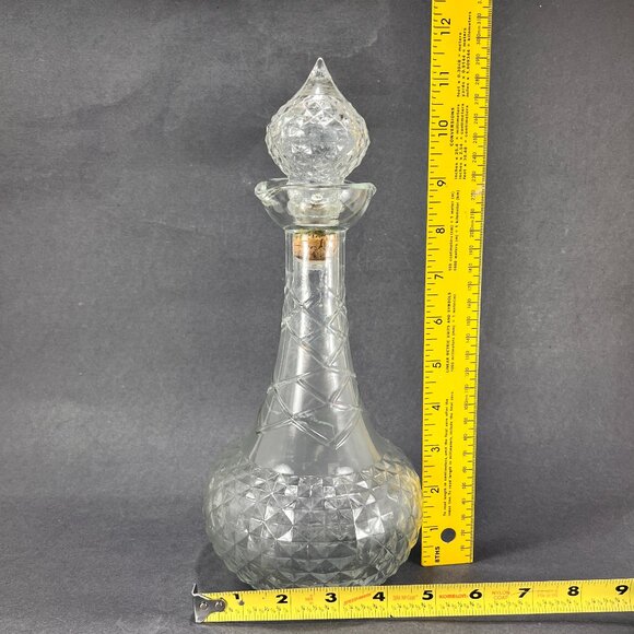 Vintage Smirnoff Vodka Glass Decanter Genie Bottle Federal Law Forbids Sale 50s - Picture 12 of 16